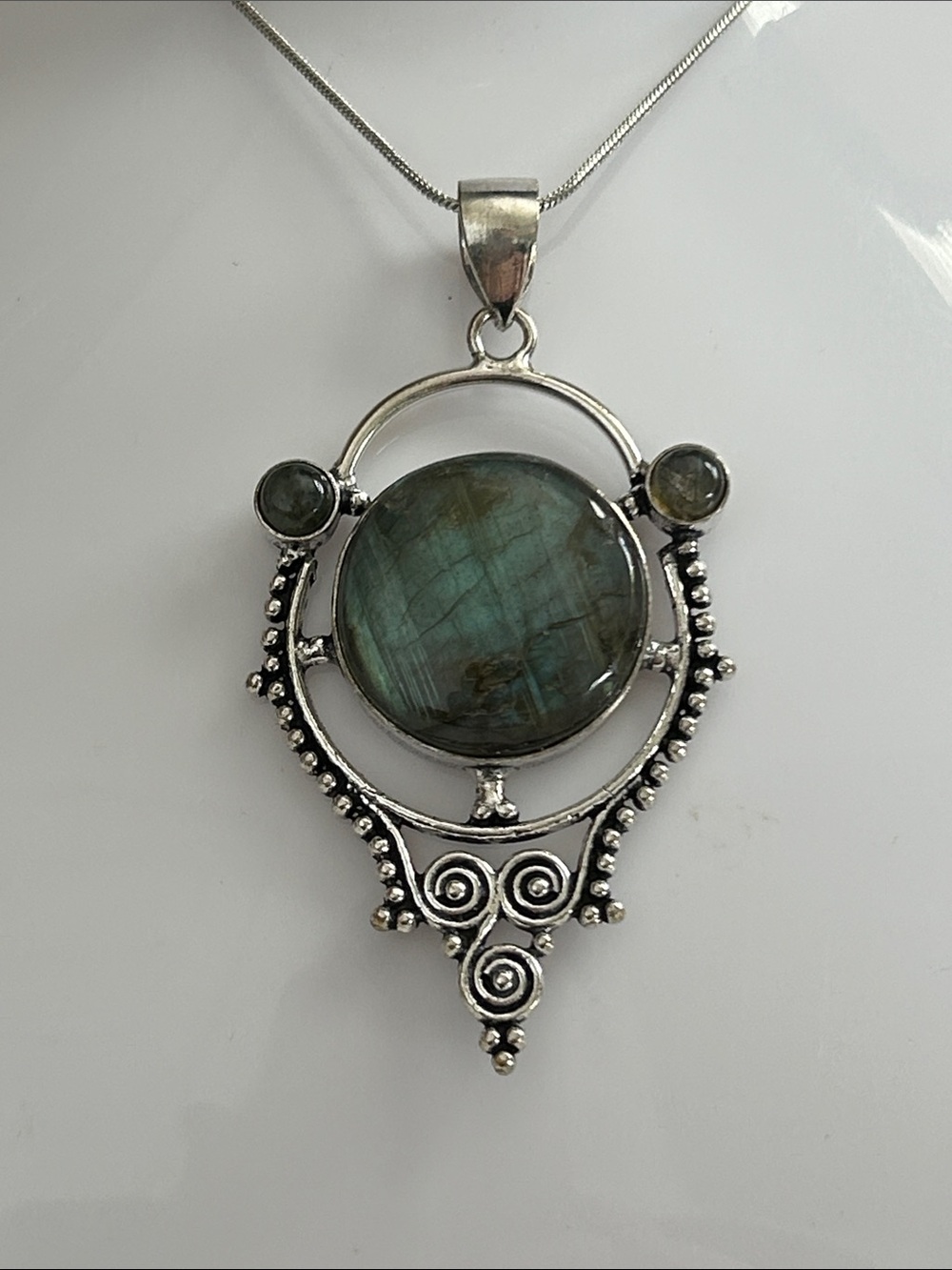 Labradorite Gemstone Handmade Pendant Necklace